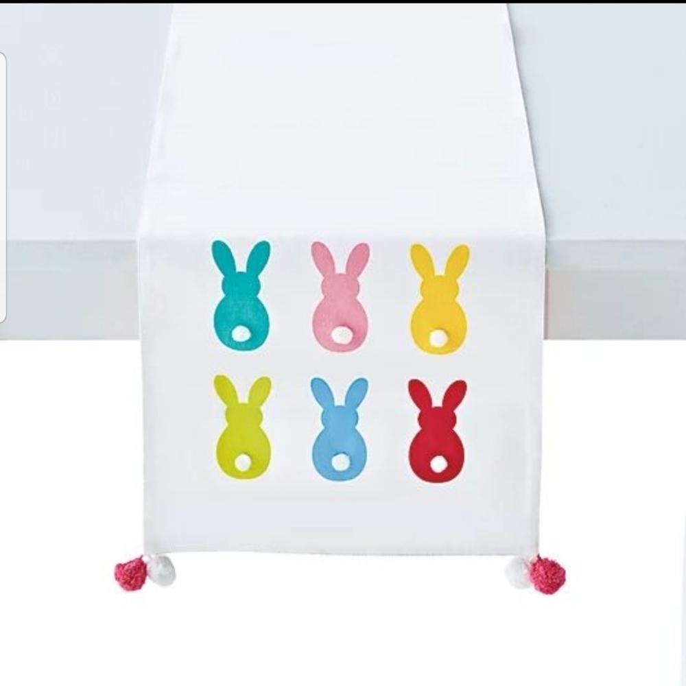 NEW! Spring / Easter Reversible Table Runner 14 x 90" - Picture 2 of 8